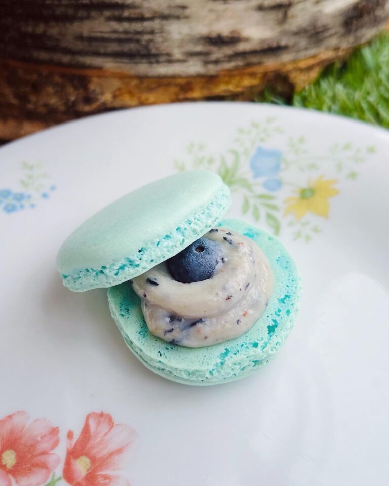 Macaron au bleuet