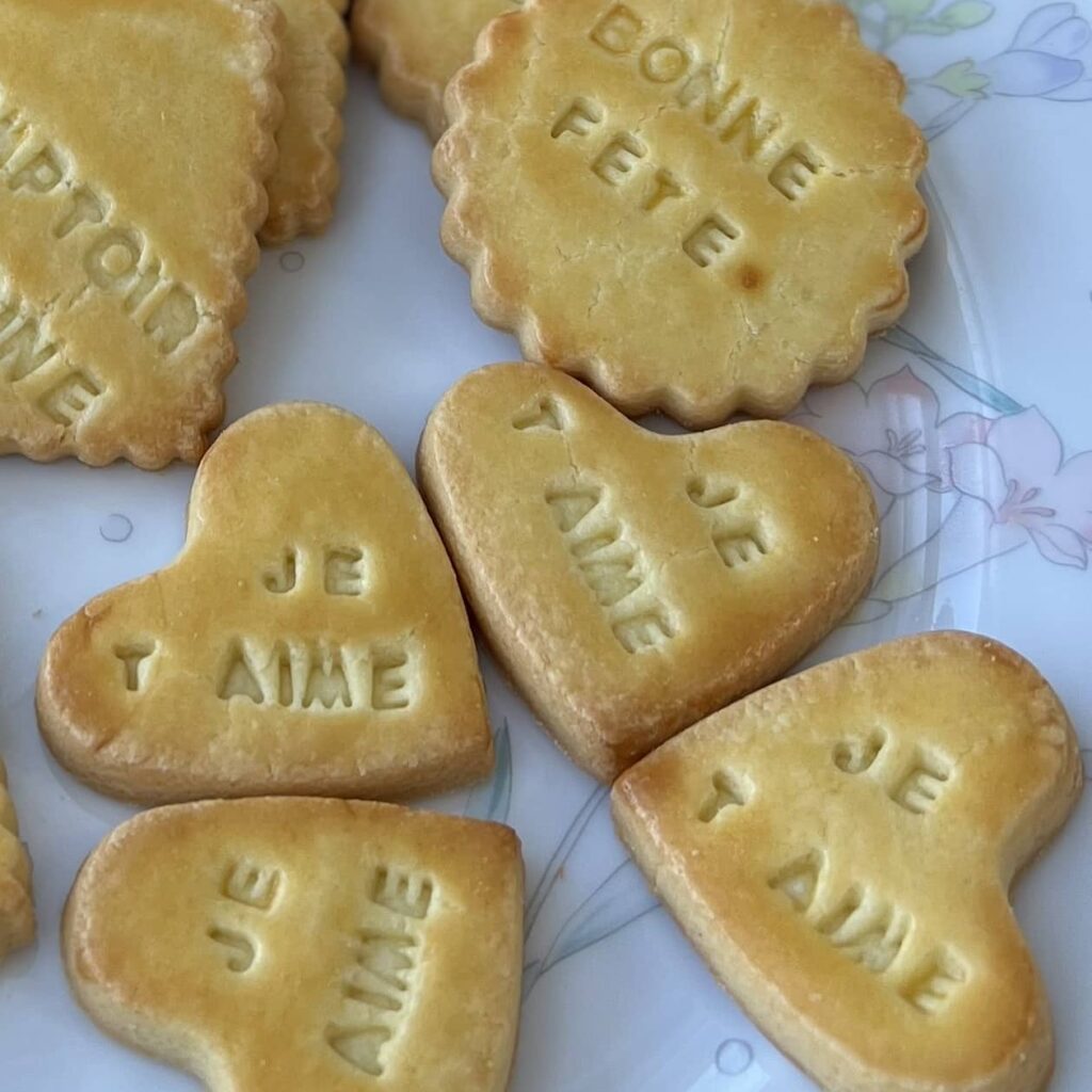 biscuits personnalisés je t'aime bonne fête